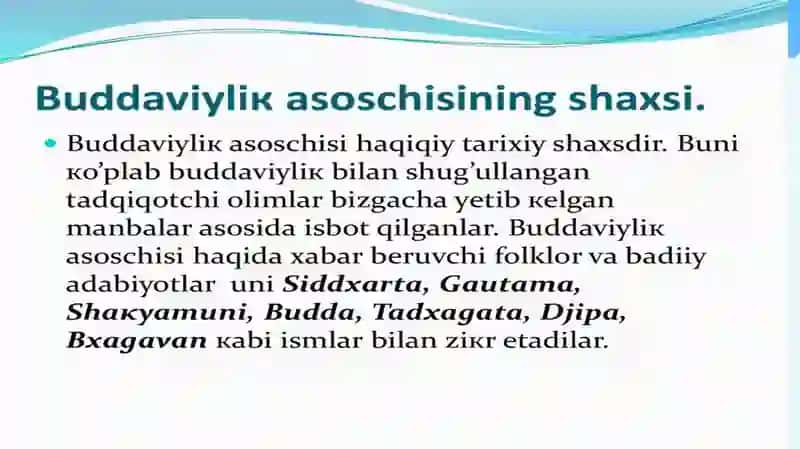Buddaviylik dini tarixi va asosiy g‘oyalari 3