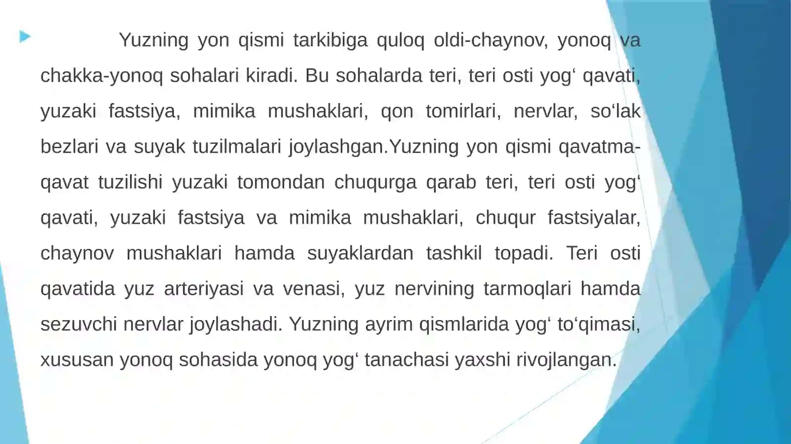 Yuzning yon qismining topografika anatomiyasi va operativ xirurgiyasi 3
