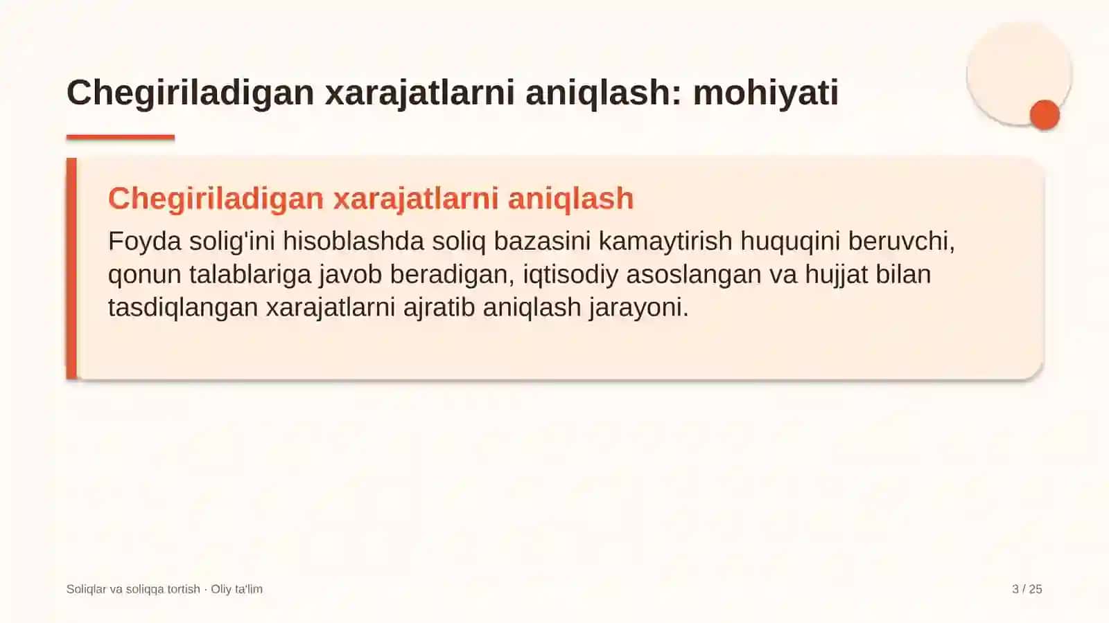 Ko'p tarmoqli shifoxonalarda chegiriladigan xarajatlarni aniqlash 3