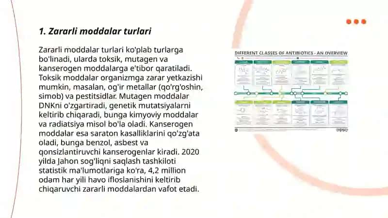 Zararli moddalar va uning tasnifi 3