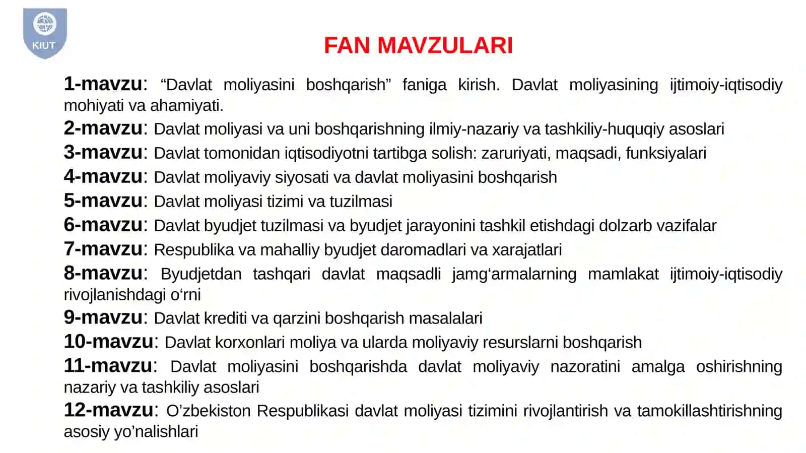 DAVLAT MOLIYASI FANI 3