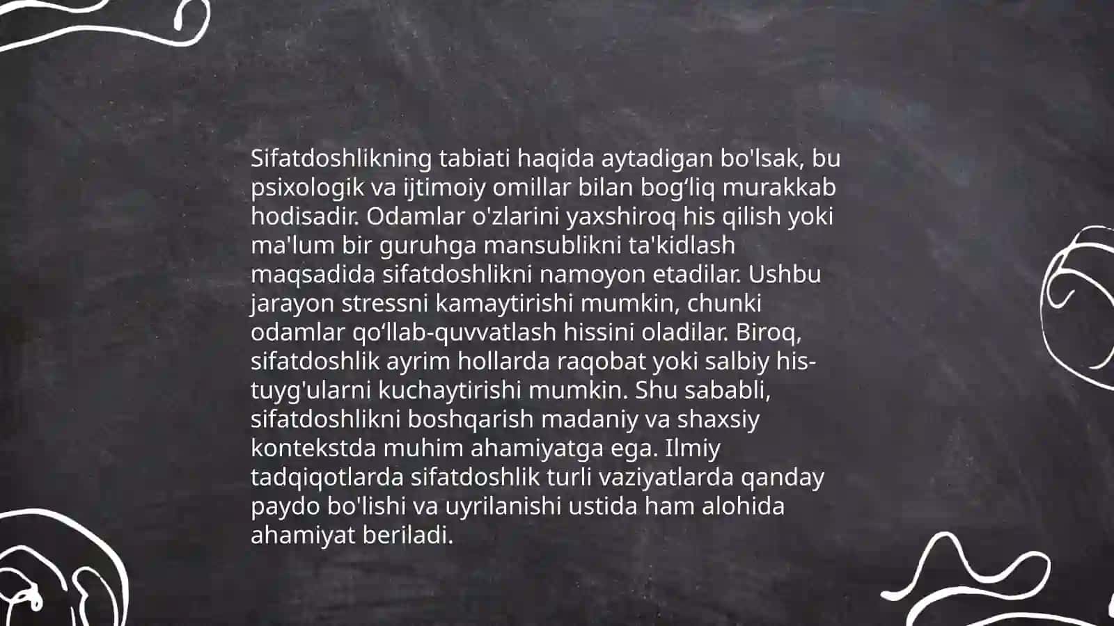 Sifatdoshlikning tabiati 3