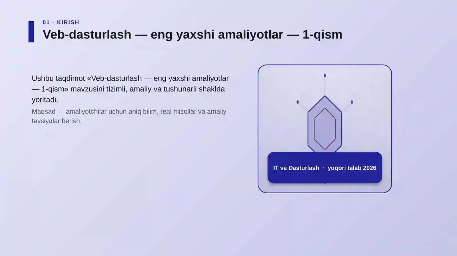 Veb-dasturlash — eng yaxshi amaliyotlar — 1-qism 3