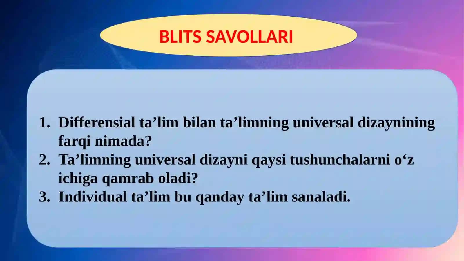 TA’LIM MUASSASALARIDA ALOHIDA YORDAMGA MUHTOJ BOLALARNI TA’LIM OLISHINI QO‘LLAB-QUVVATLASH TEXNOLOGIYALARI 3
