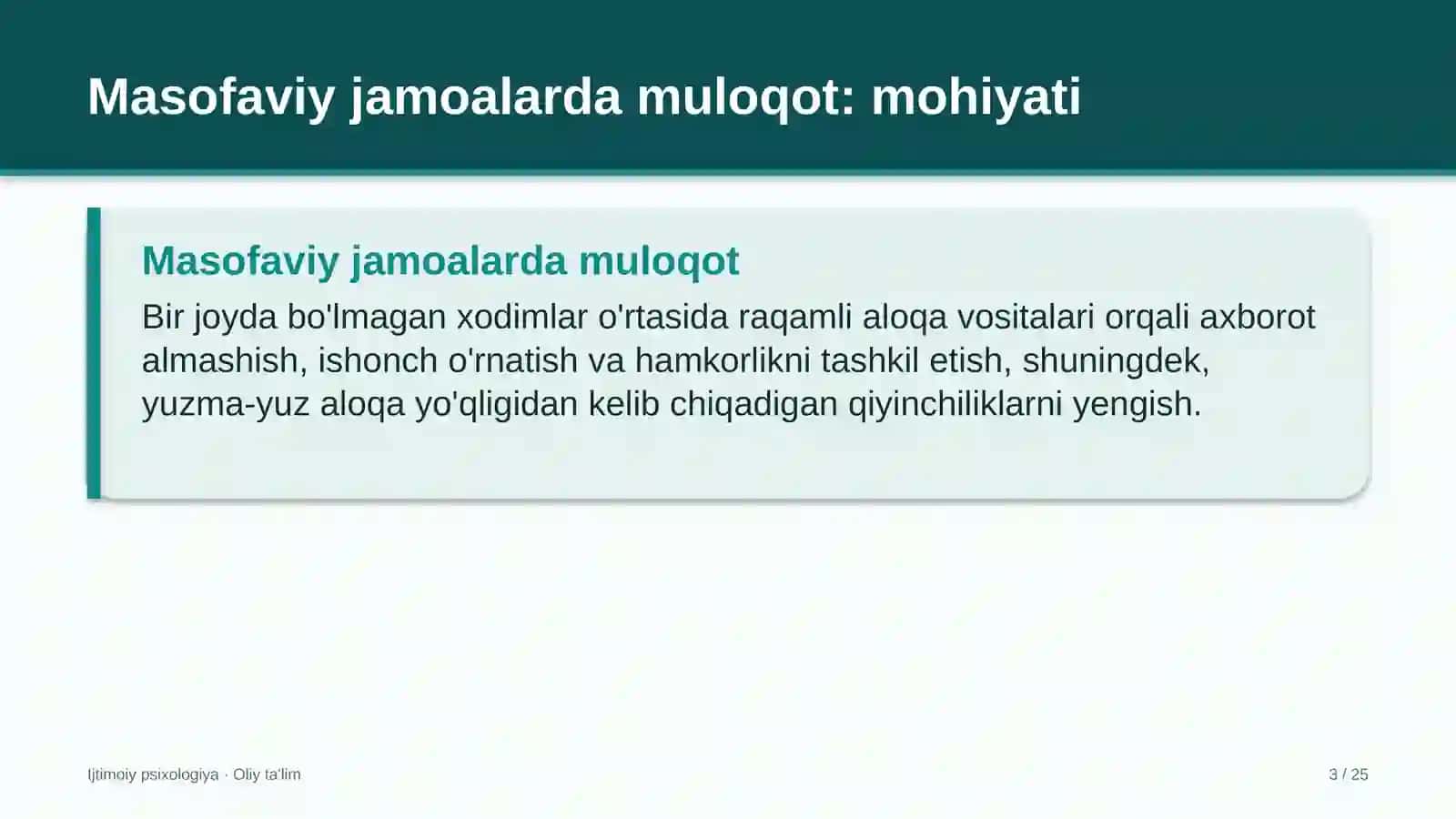 G'allachilikda masofaviy jamoalarda muloqot 3