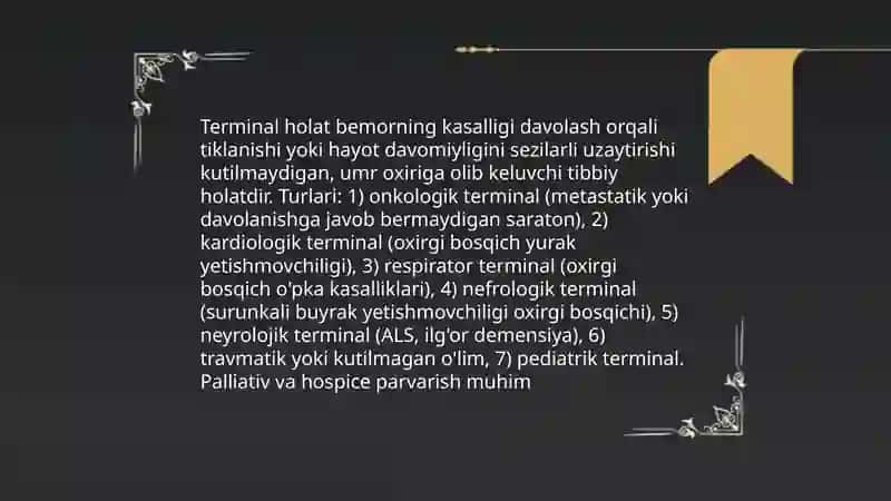 Terminal holatlar 3