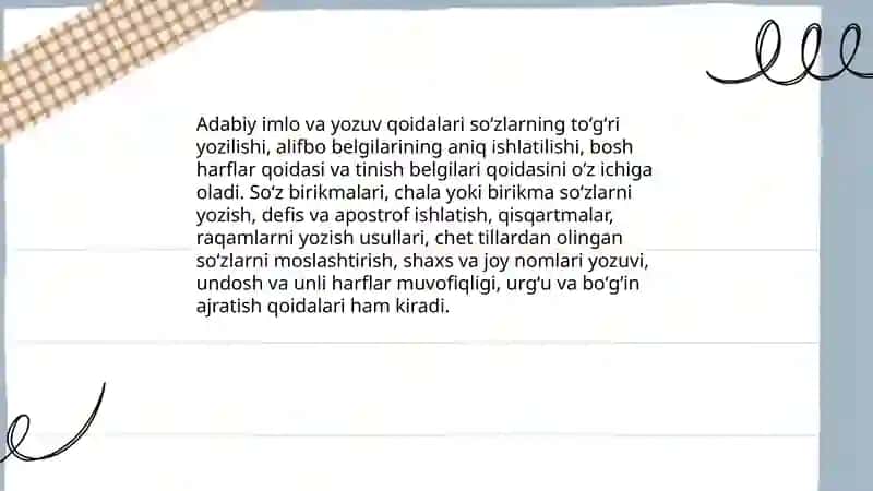Adabiyot qoidalari 3