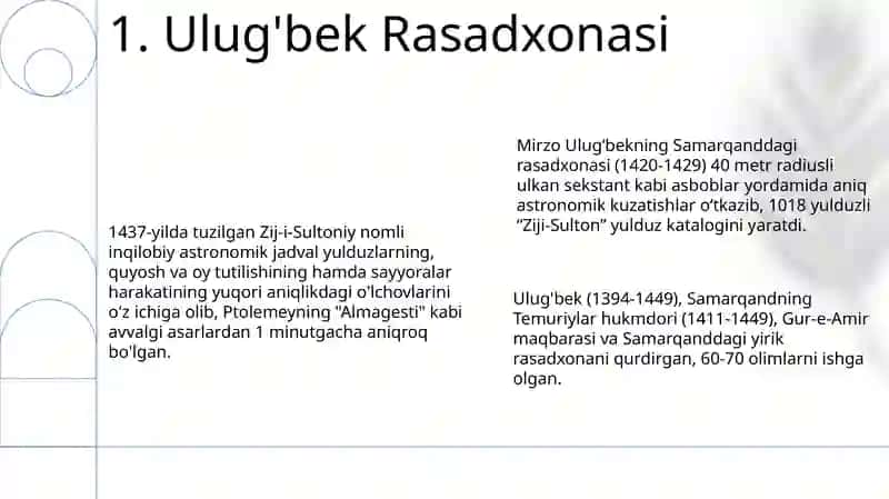 Ulug'bekning Samarqanddagi rasadxonasi 3