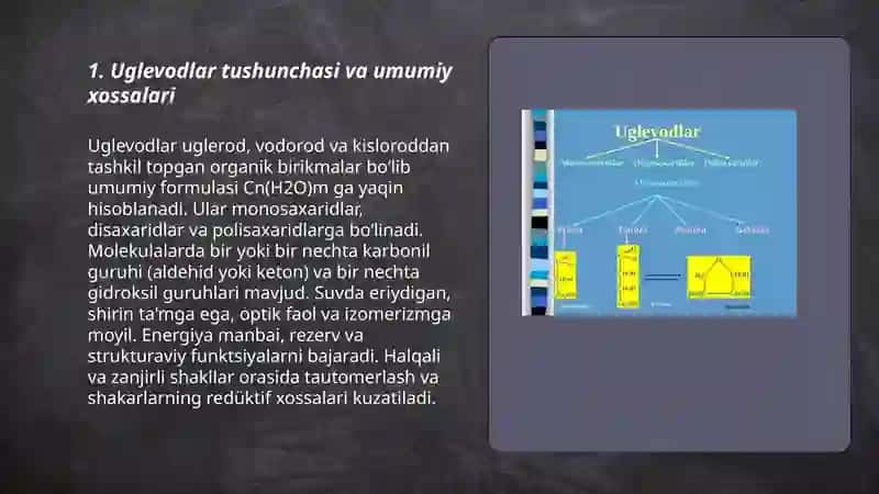 Uglevodlar Monosaxaridlar Sinflanishi 3