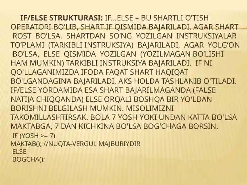C# dasturlashning asosiy qismi 3