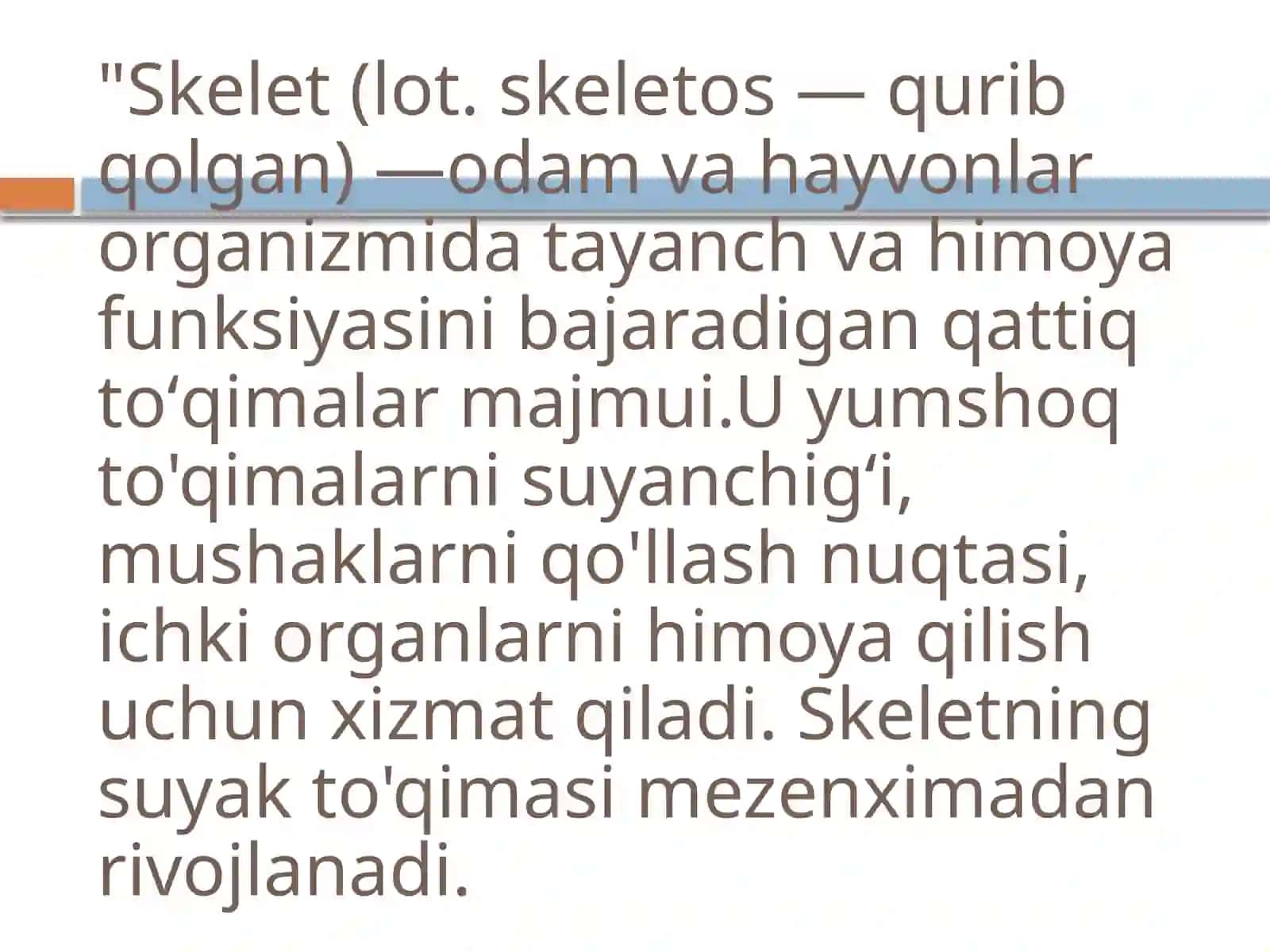 Skeletsistemasining filogenezi 3