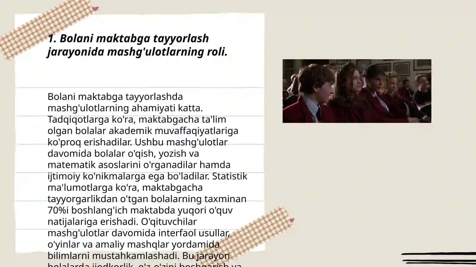 Bolani maktabga tayyorlashda mashg'ulotning o'rni 3