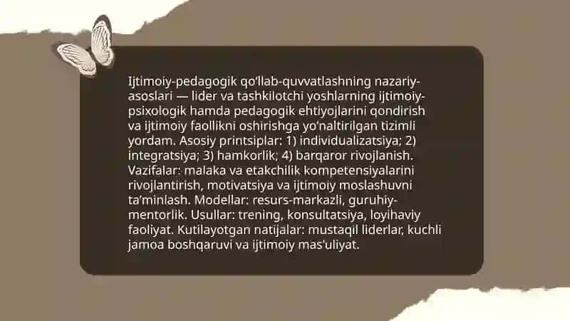 Lider va tashkilotchi yoshlarni ijtmoiy pedagogik qoʻllab quvvatlash 3