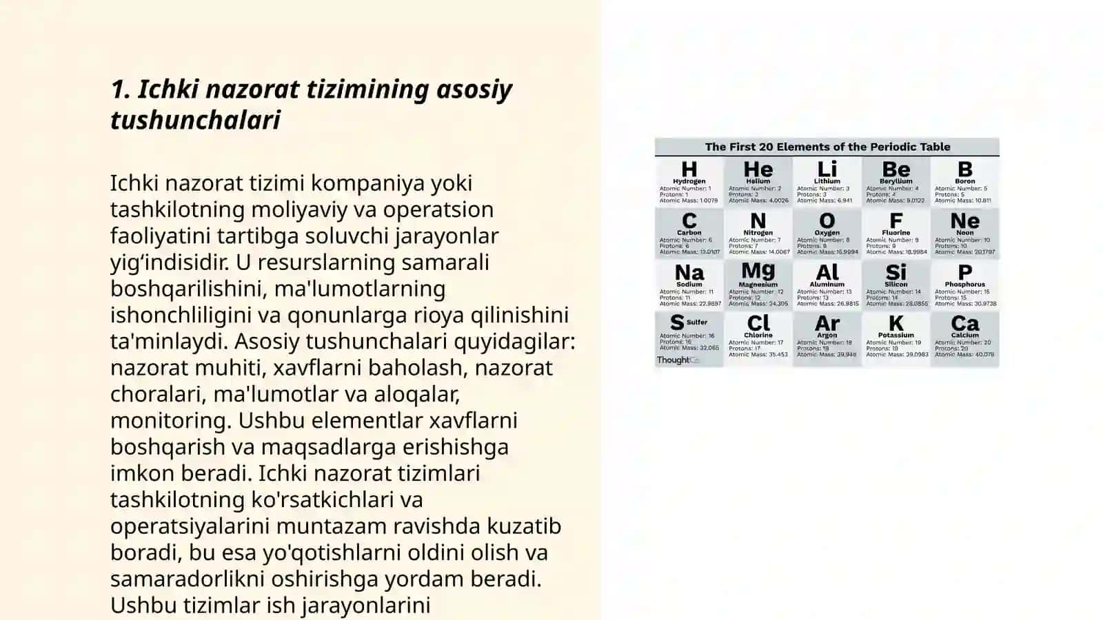 Audit fanini ichki nazorat tizimining maqsad va vazifalari 3