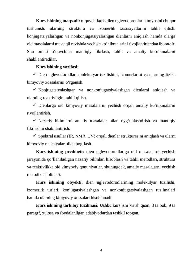 Dien uglevodorodlariga oid masalalar yechish 3