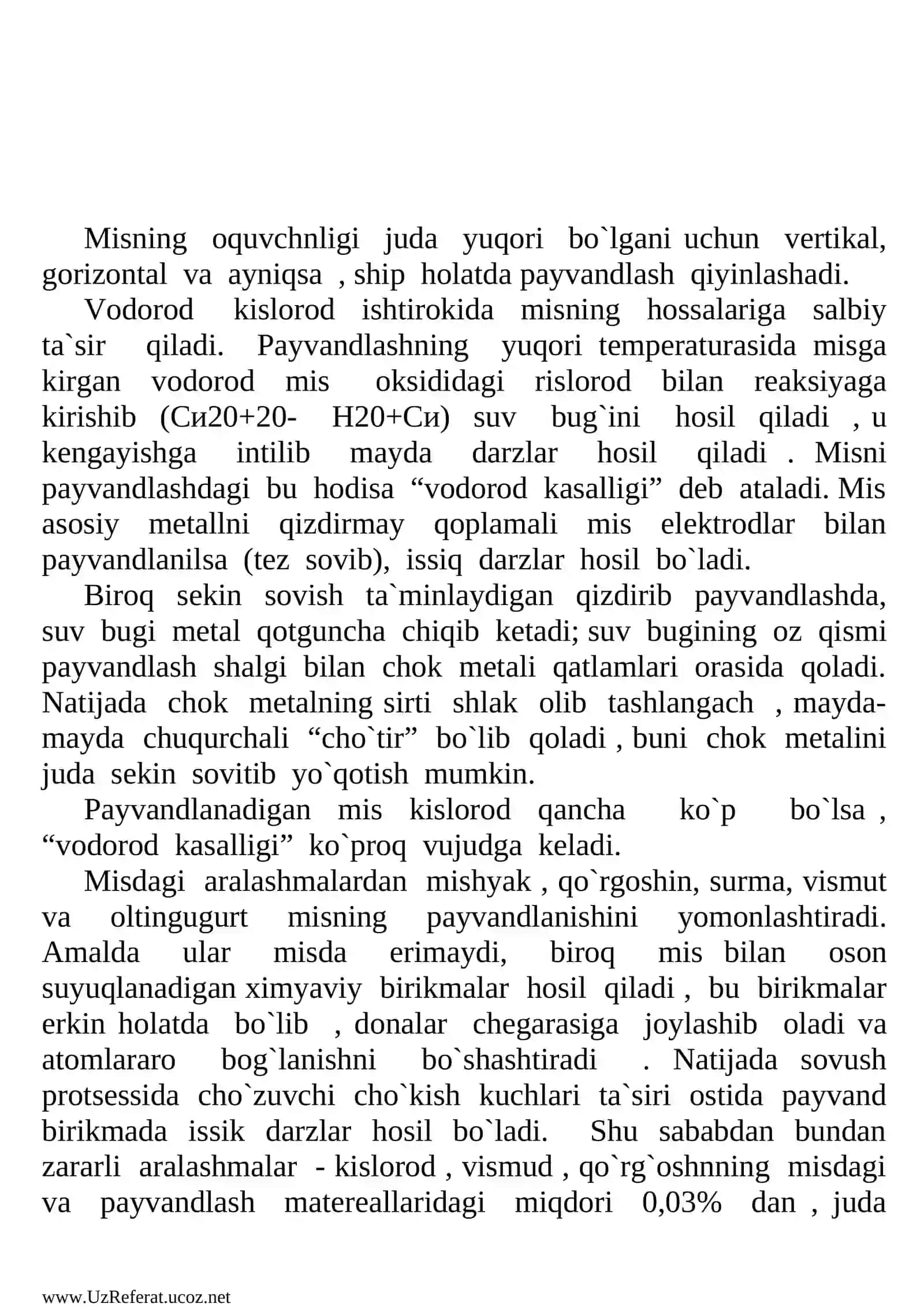 Mis va uning qotishmalarini payvandlash 3
