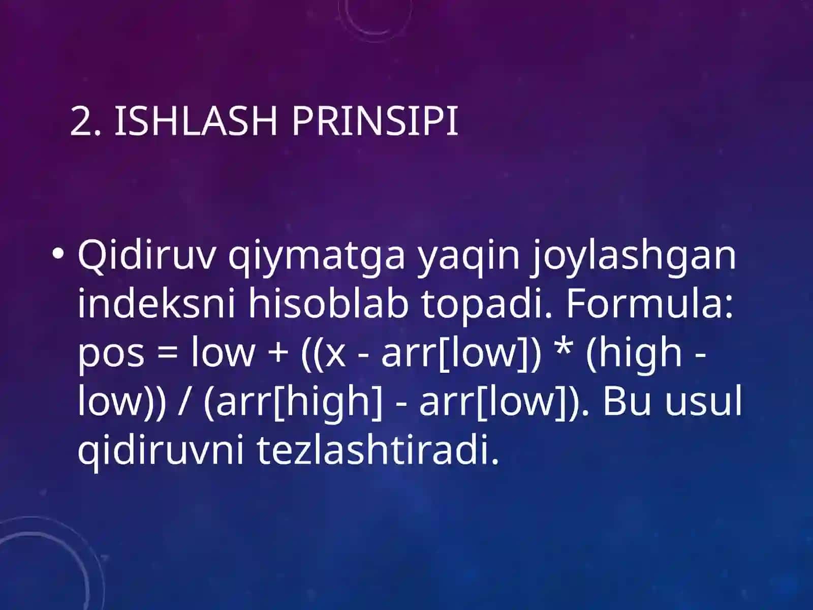 INTERPOLATION SEARCH 3