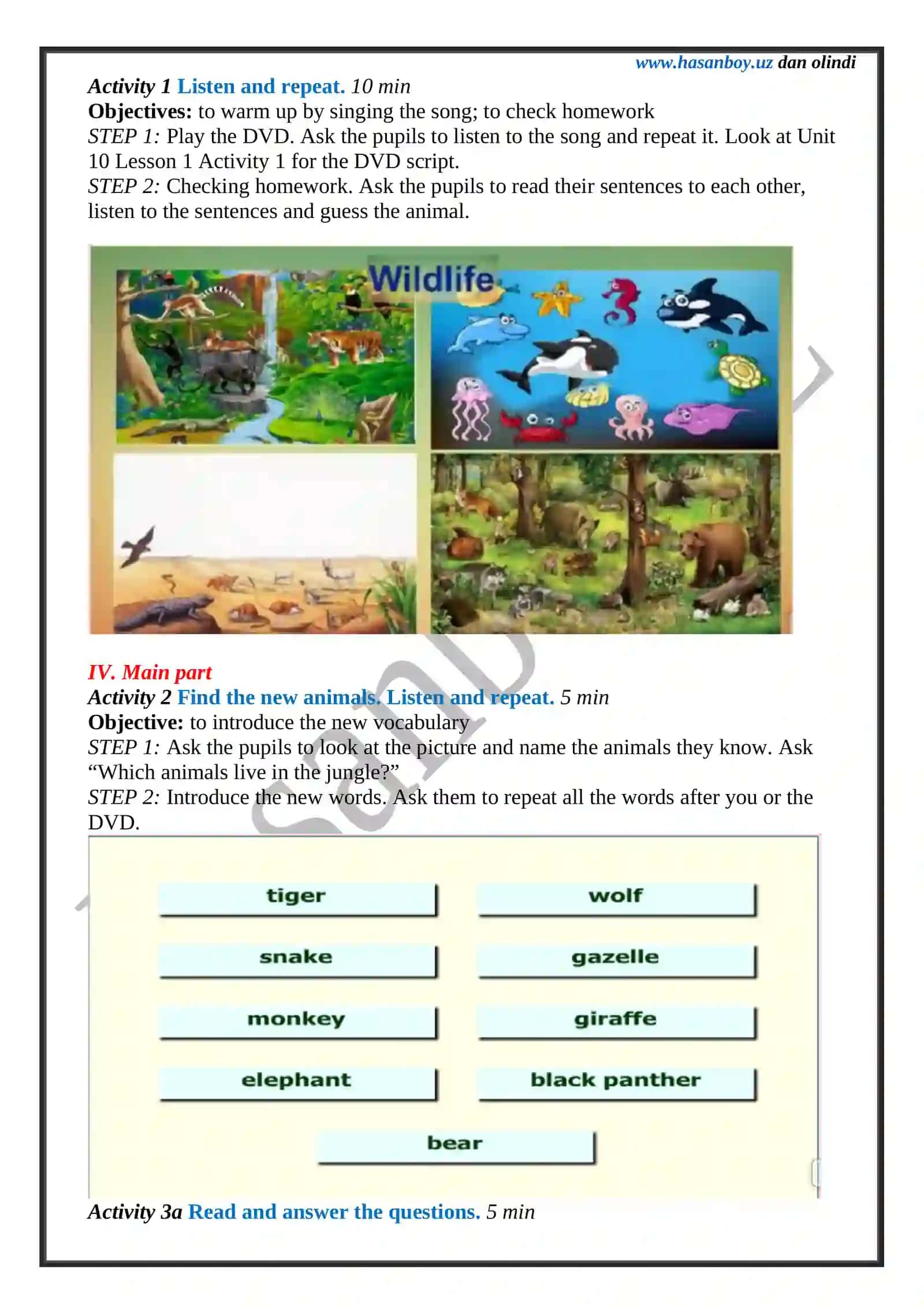 What can animals do? 3