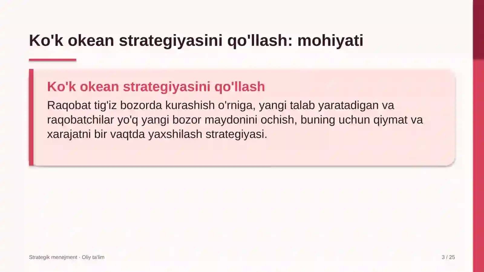 qadoqlash materiallari ishlab chiqarishda ko'k okean strategiyasini qo'llash 4576 3