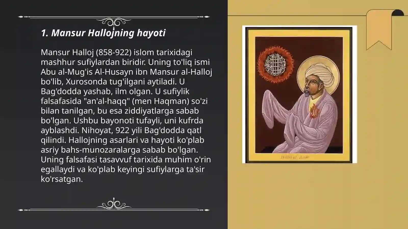 Mansur Halloj ta'limoti 3