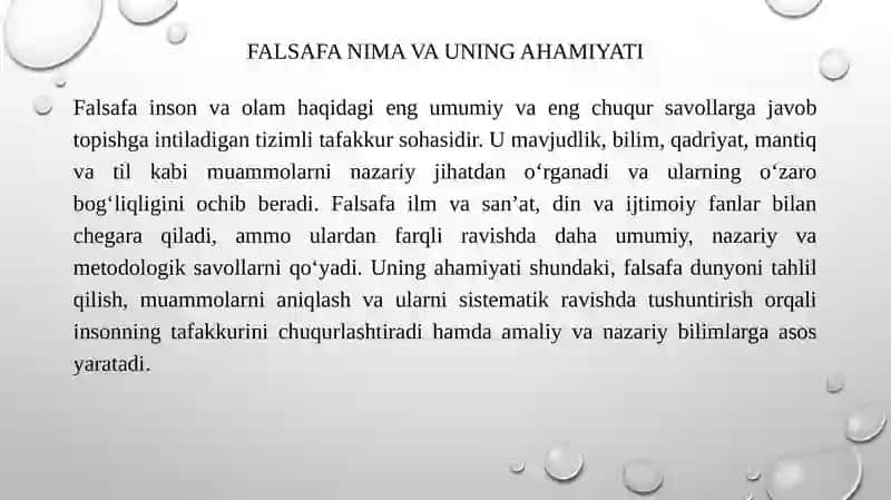Falsafaning Piridmeti va Asosiy Masalalari 3