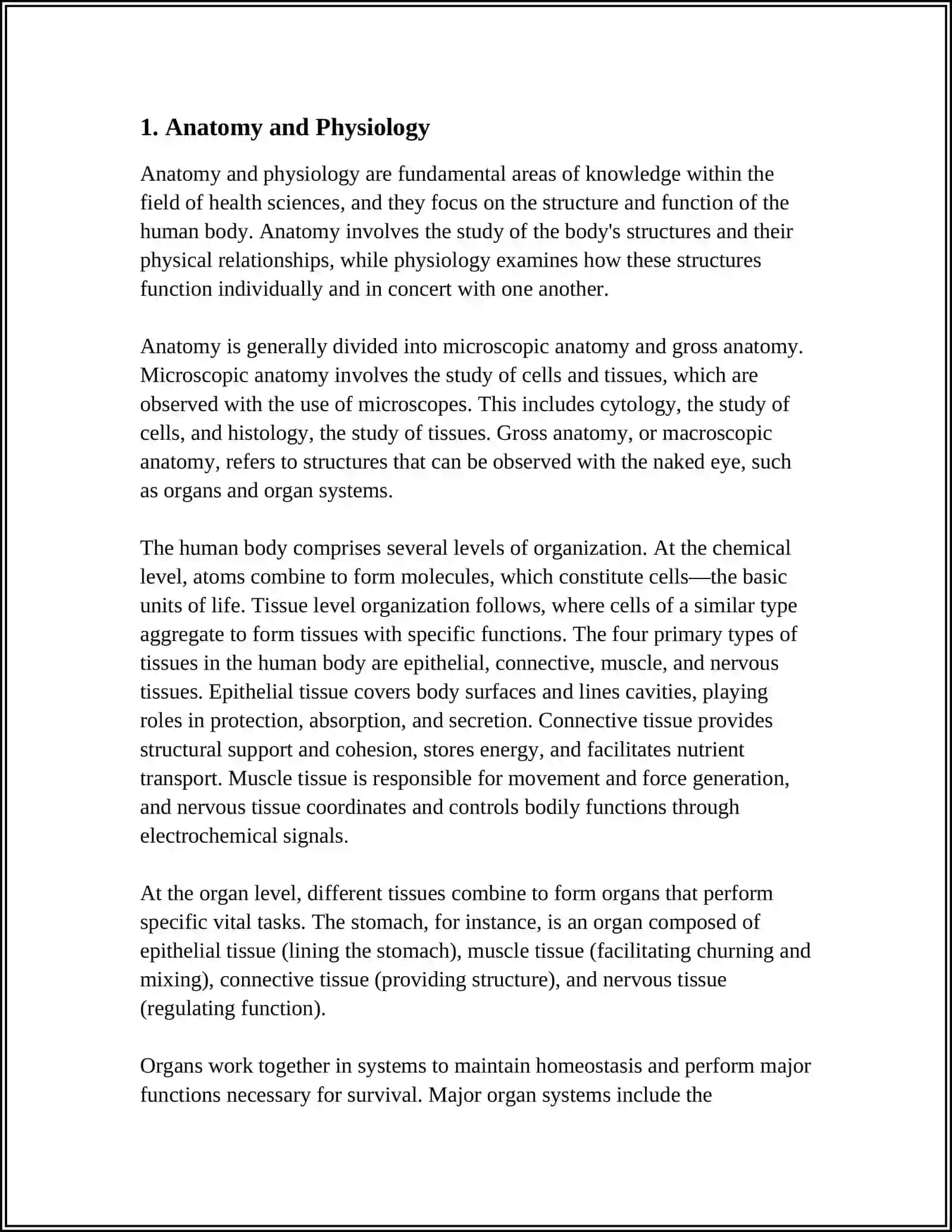 Health Sciences Course 3