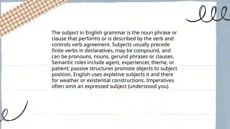 Grammatical functions 3