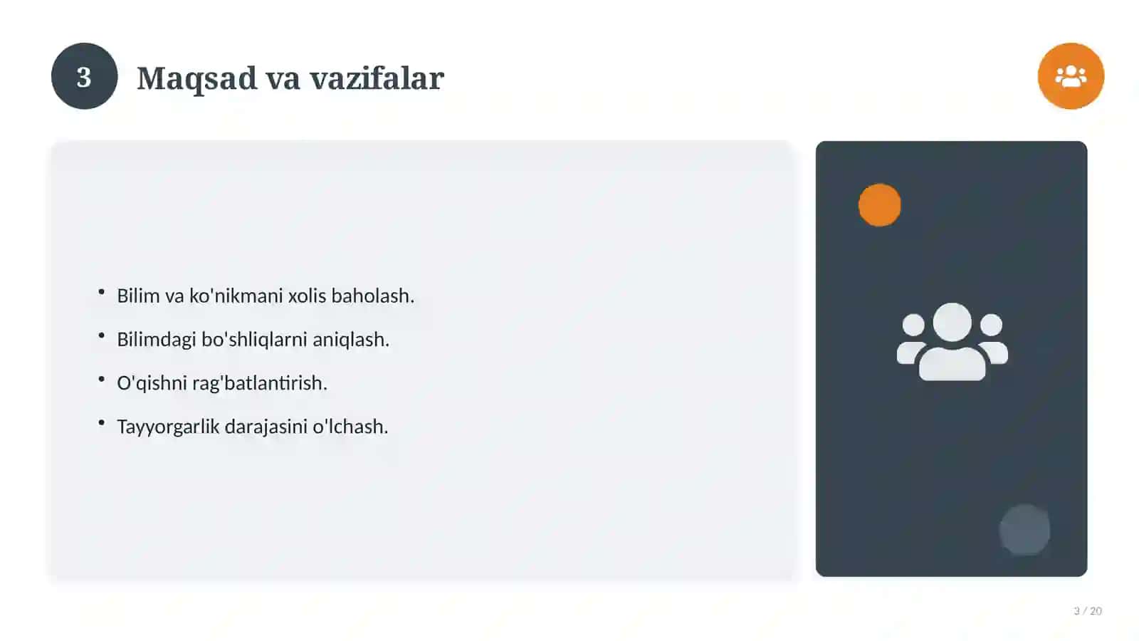 Informatika fanidan 1-sinf: CHSB (chorak summativ baholash) 3