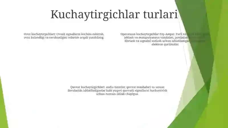 Kuchaytirgichlar 3
