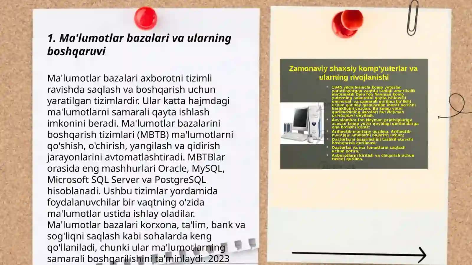 Ma'lumotlar bazalari va ularning boshqaruvi 3