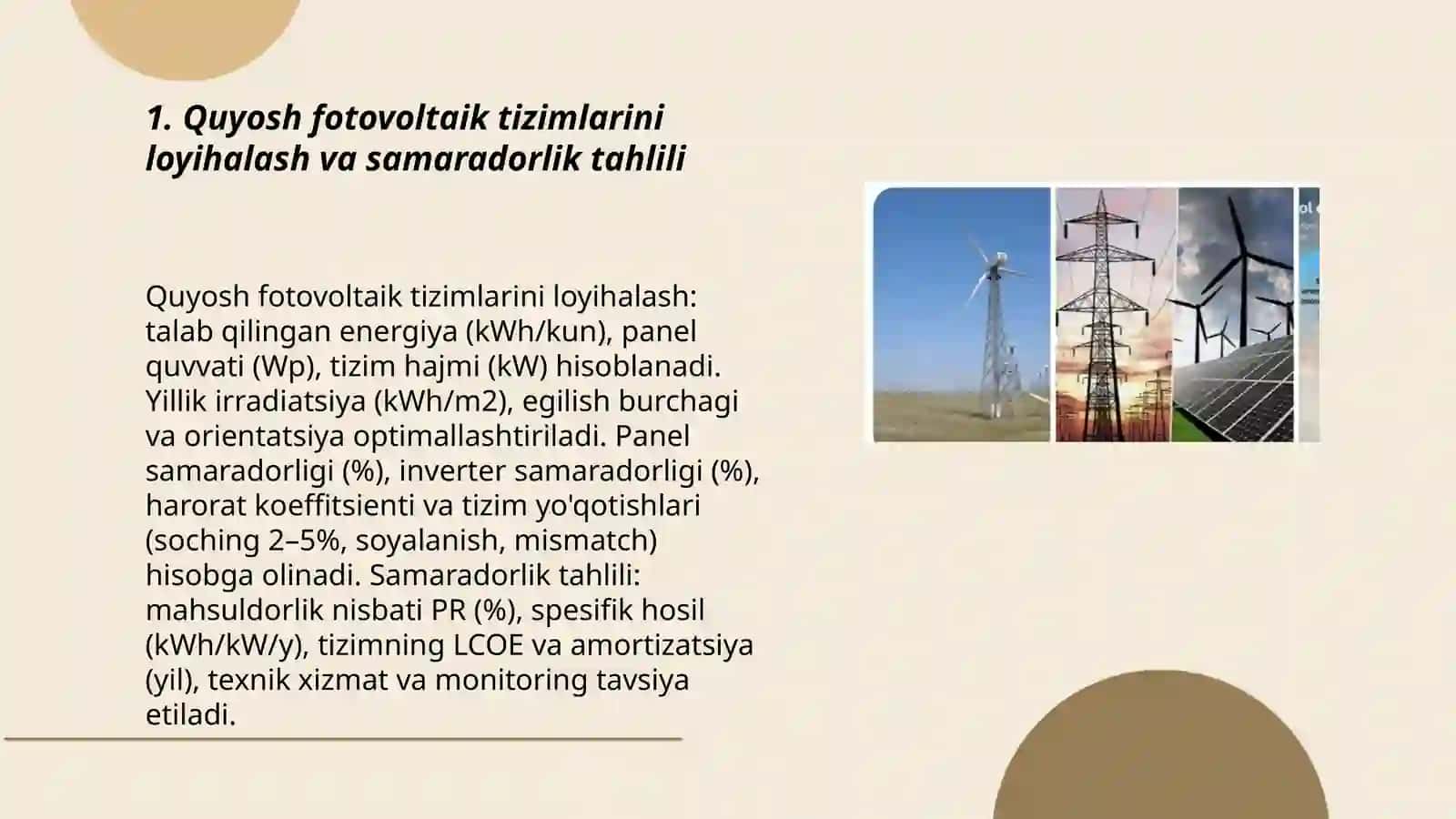 Loyiha ishi: Muqobil elektr manbalari 3