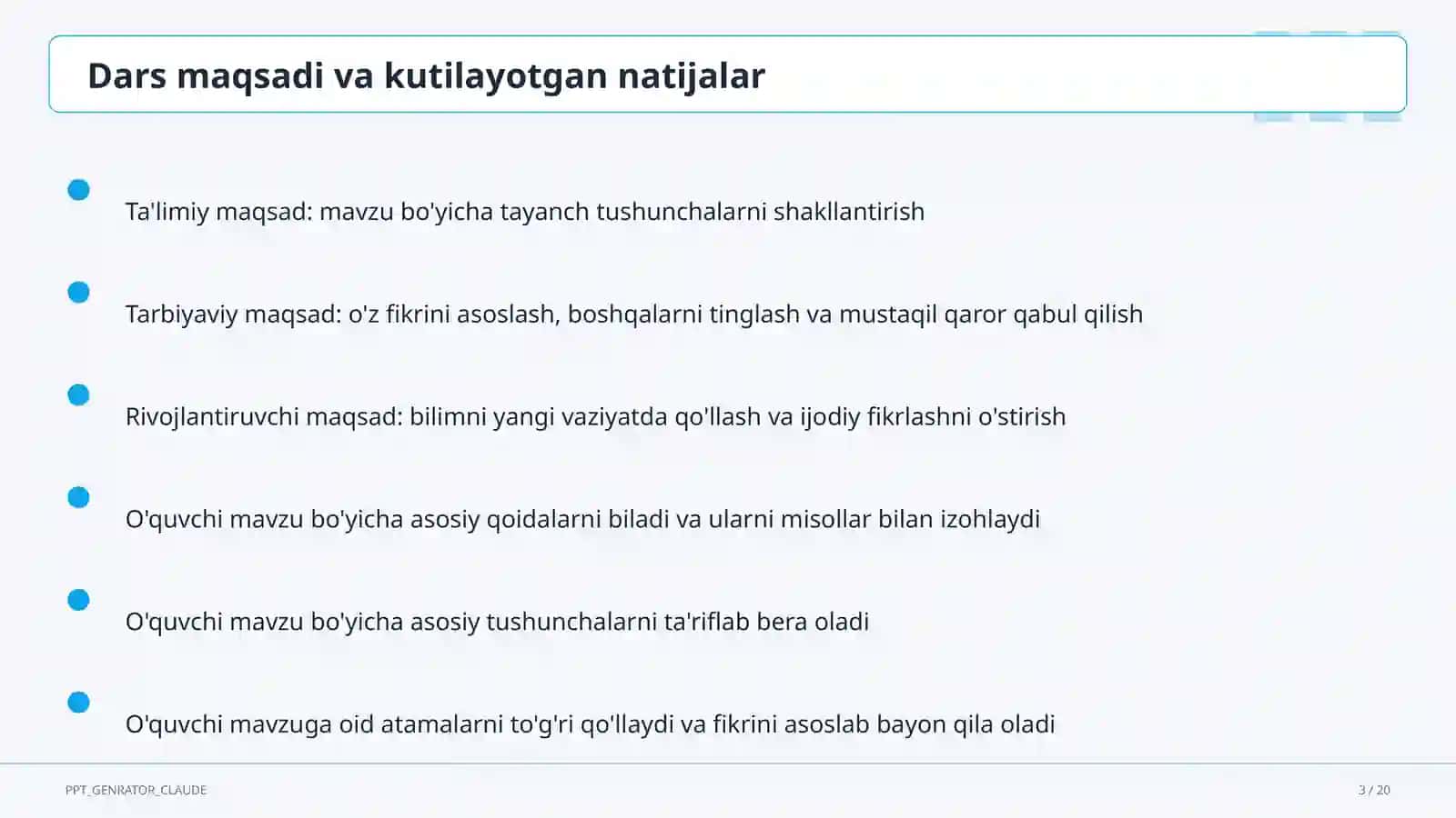 Dolzarb mavzular — maktab va o'qituvchilar 3