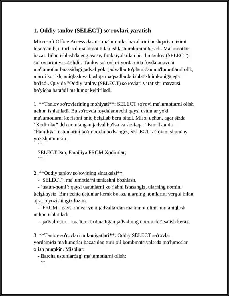 MICROSOFT OFFICE ACCESS DASTURI 3