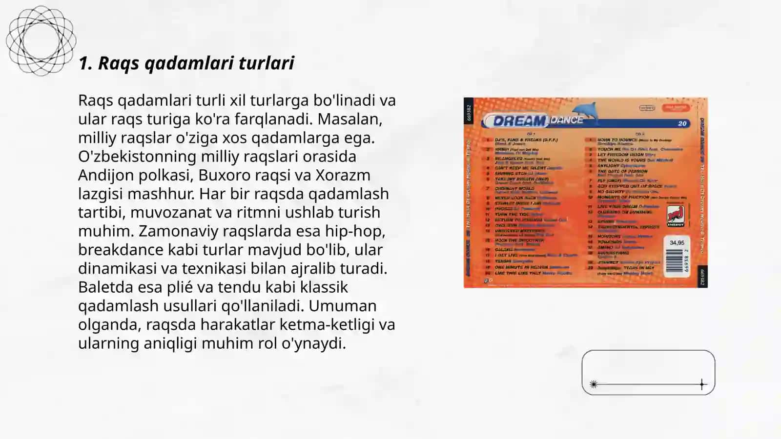 Raqs qadamlari va raqs kombinatsiyalari 3
