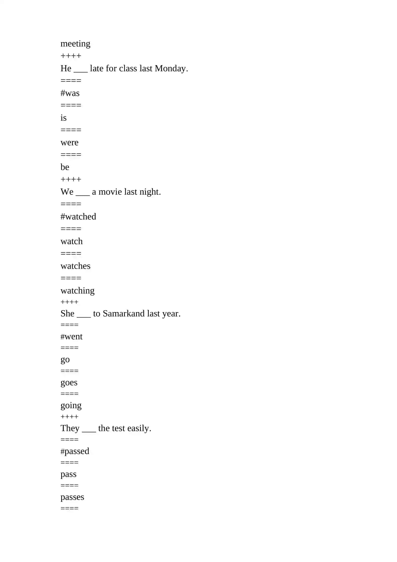 ingliz tili test 3