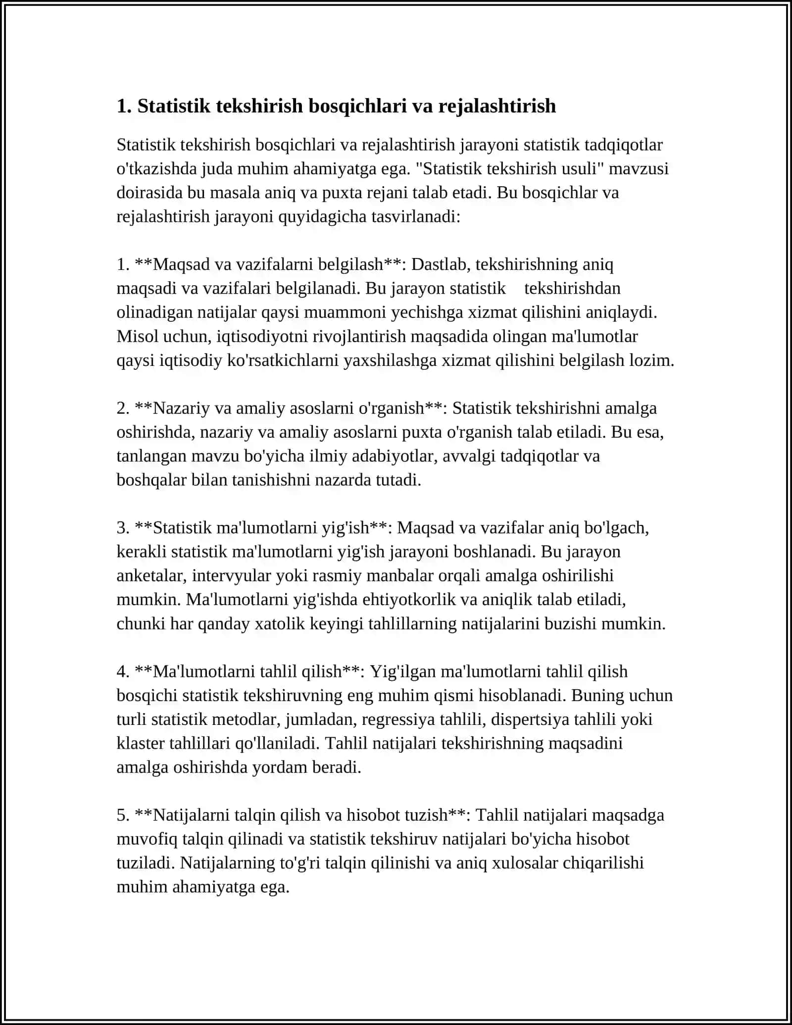 STATISTIK TEKSHIRUV USULI 3