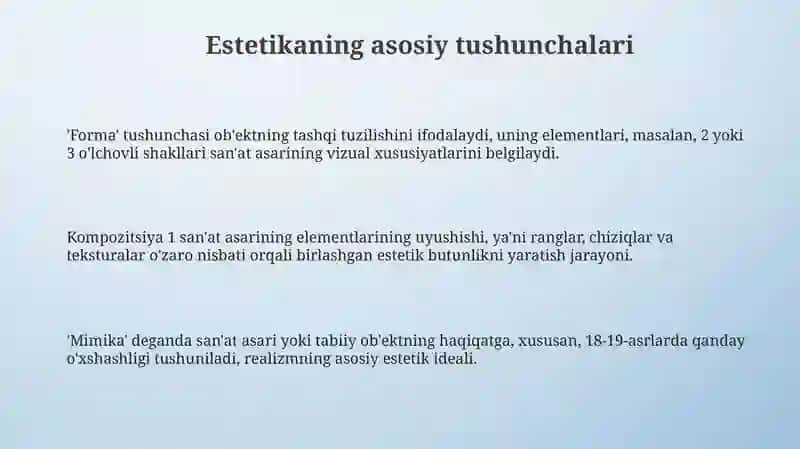 Estetika 3