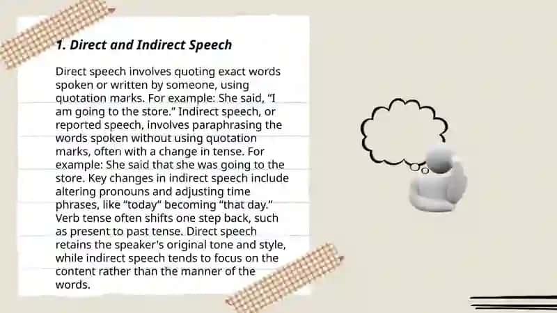 Direct and Indirect Speech 3
