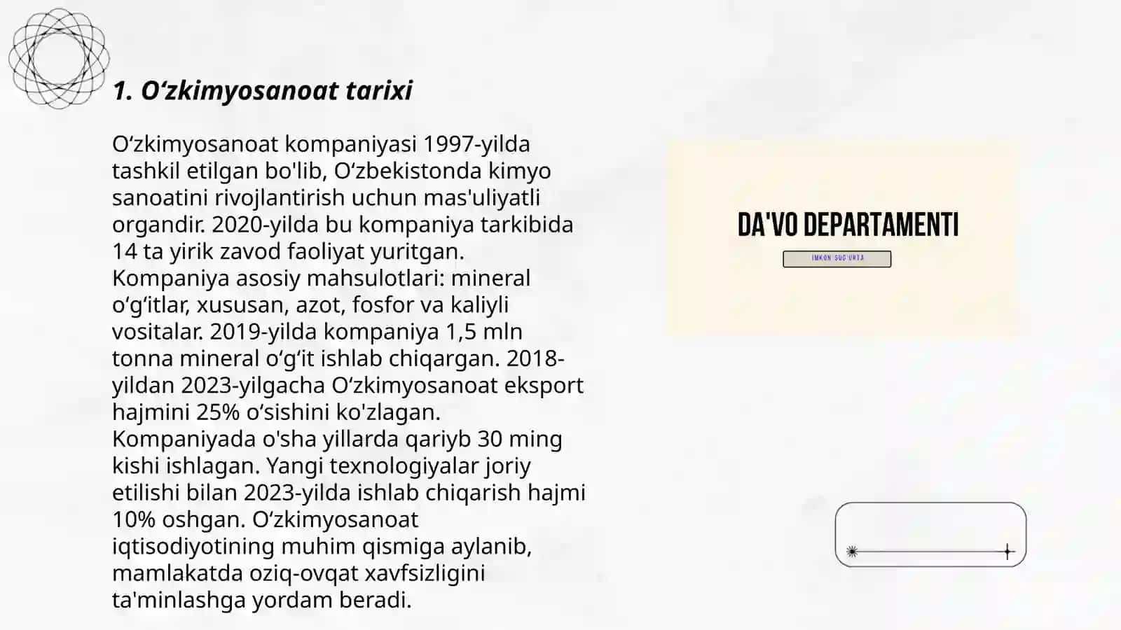 Oʻzkimyosanoat tarixi 3