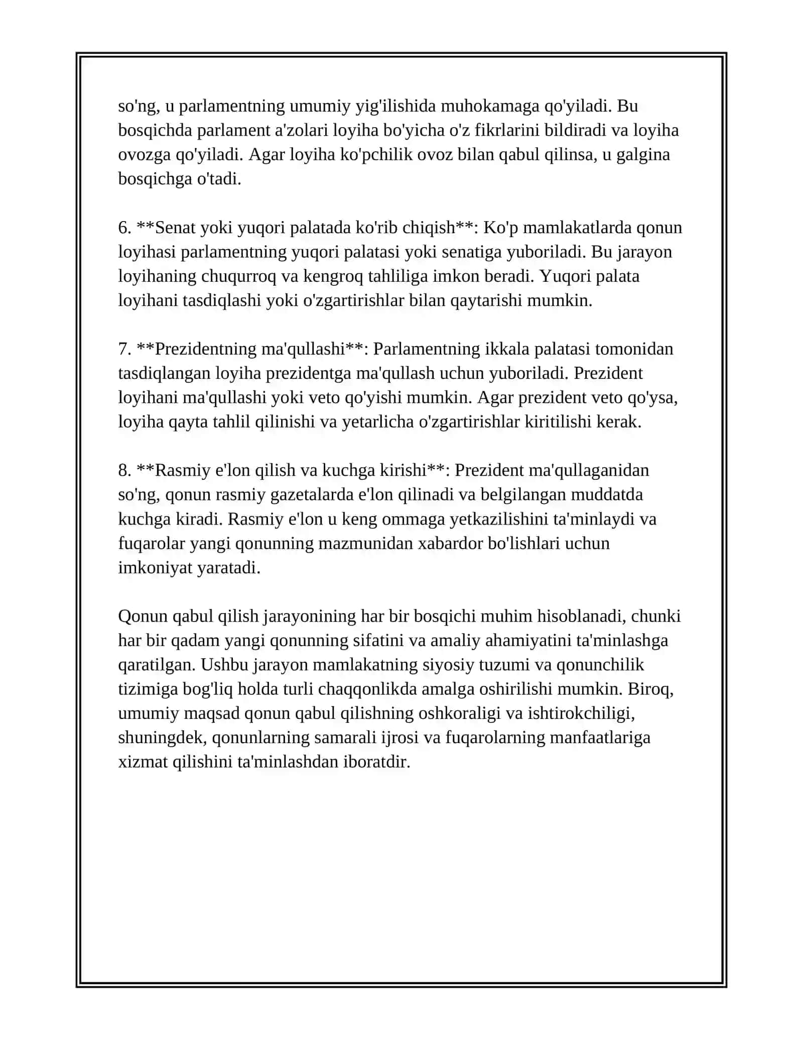 QONUN QABUL QILISH JARAYONI 3