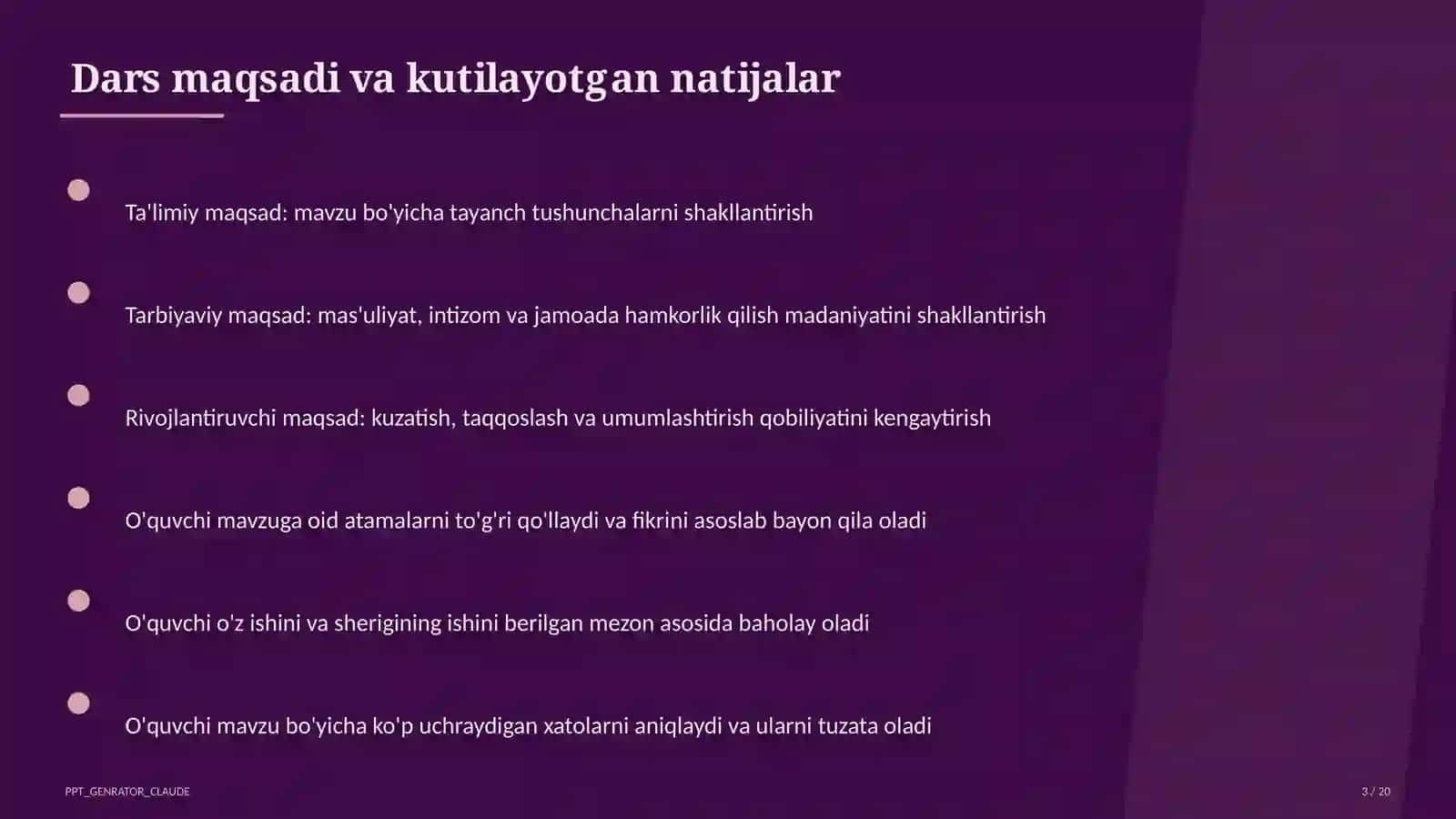 Yangi Milliy o'quv dasturi: asosiy o'zgarishlar 3