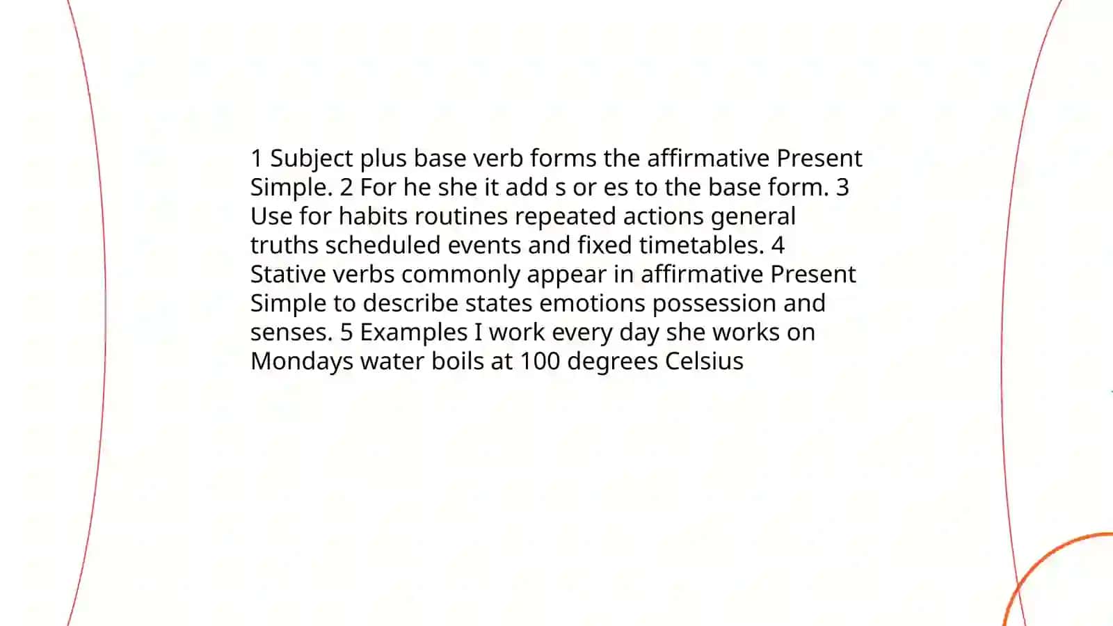 Present simple 3