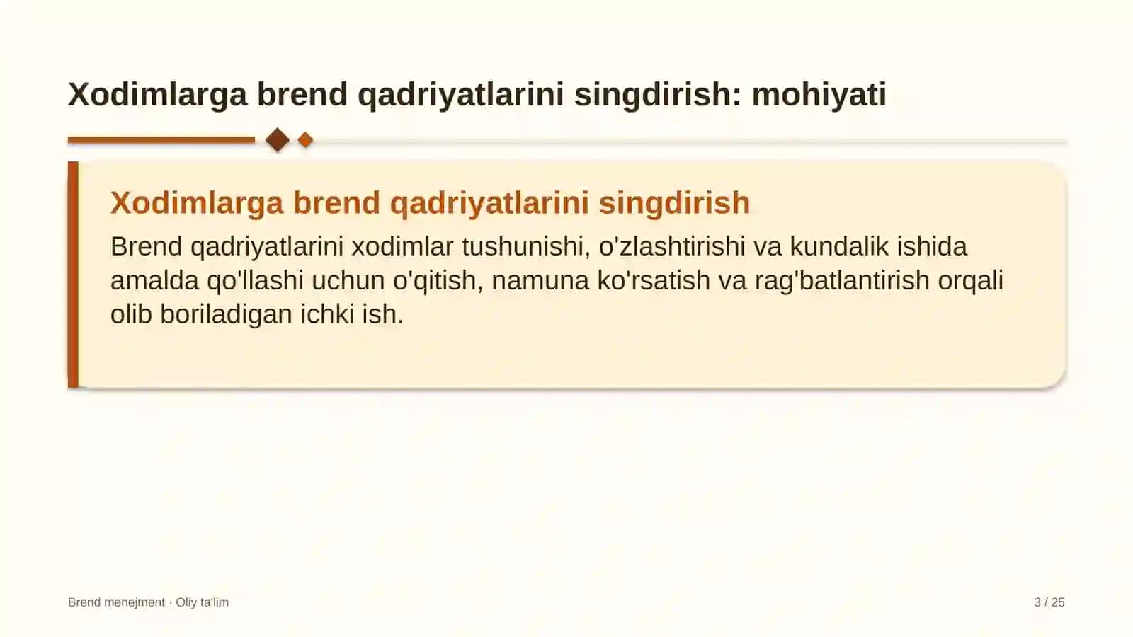 Bojxona terminallarida xodimlar o'rtasida brend qadriyatlarini singdirish 3