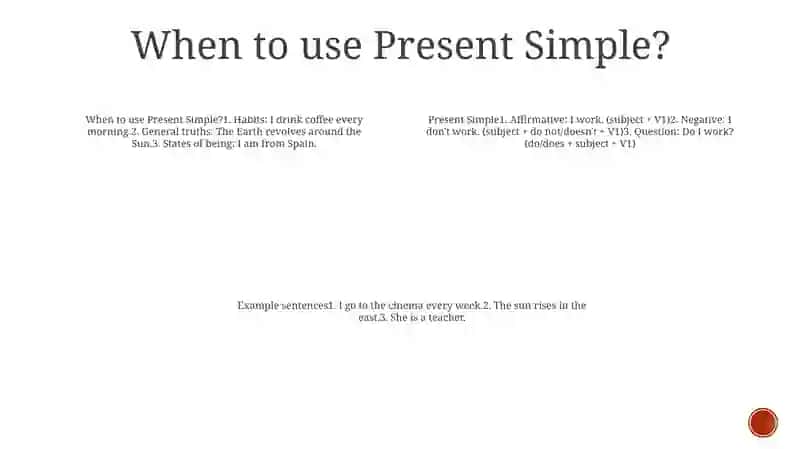 Present Simple 3