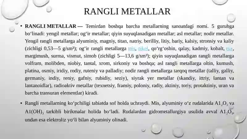 Rangli metallar mish ishlab chiqarish 3