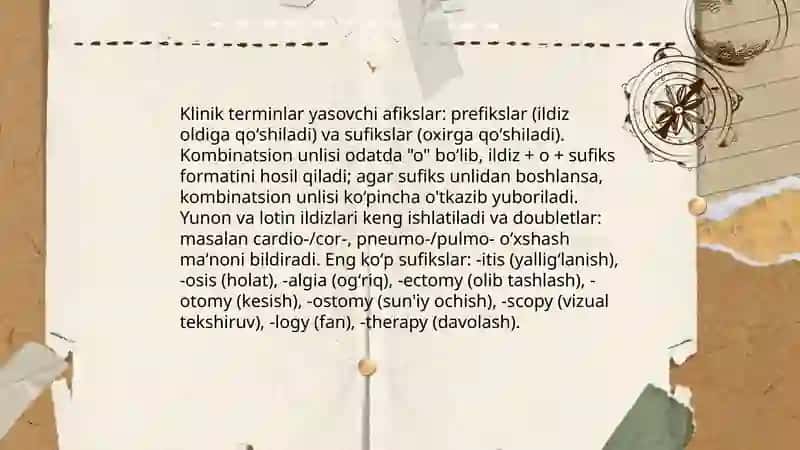 Klinik terminlar yasovchi atama elementlari 3