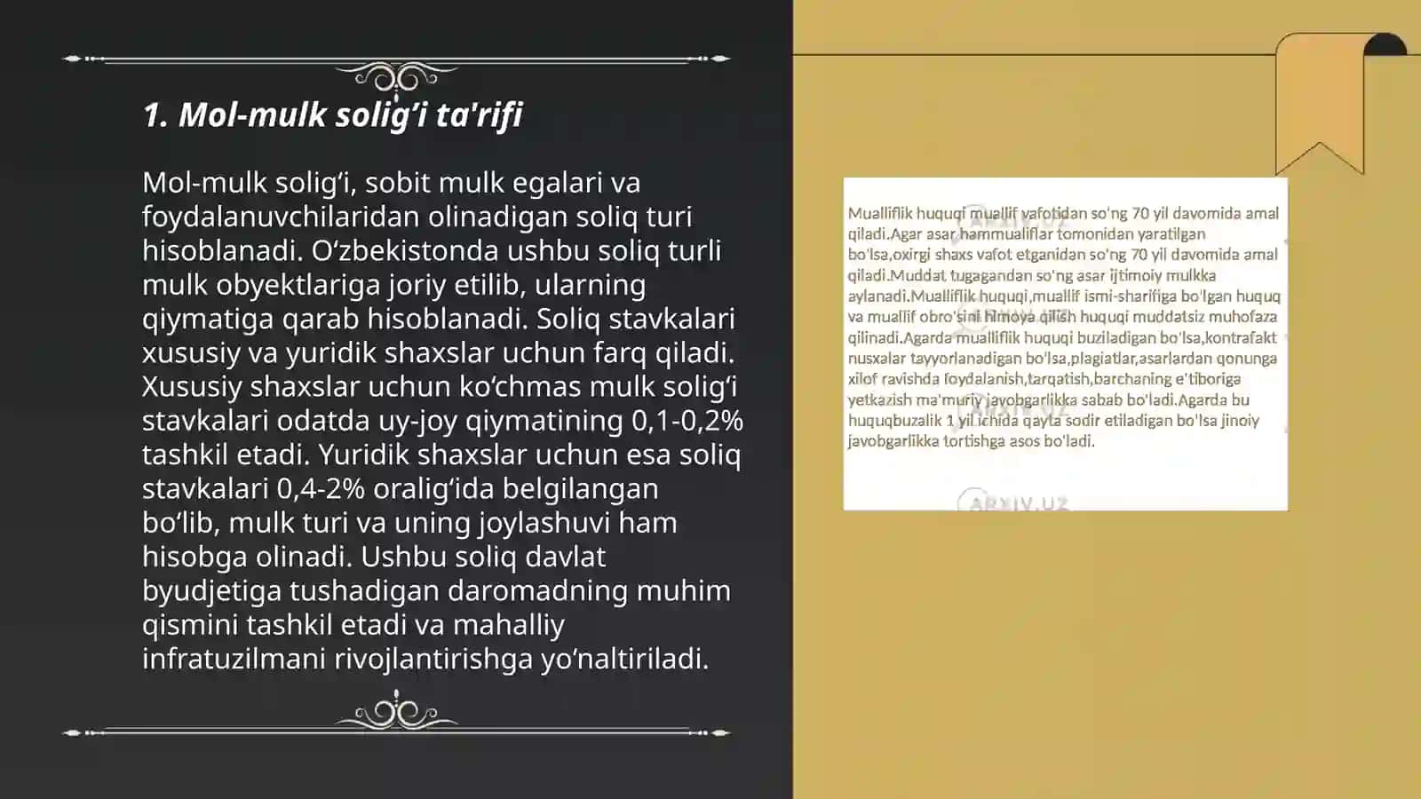 Mol-mulk solig’i 3