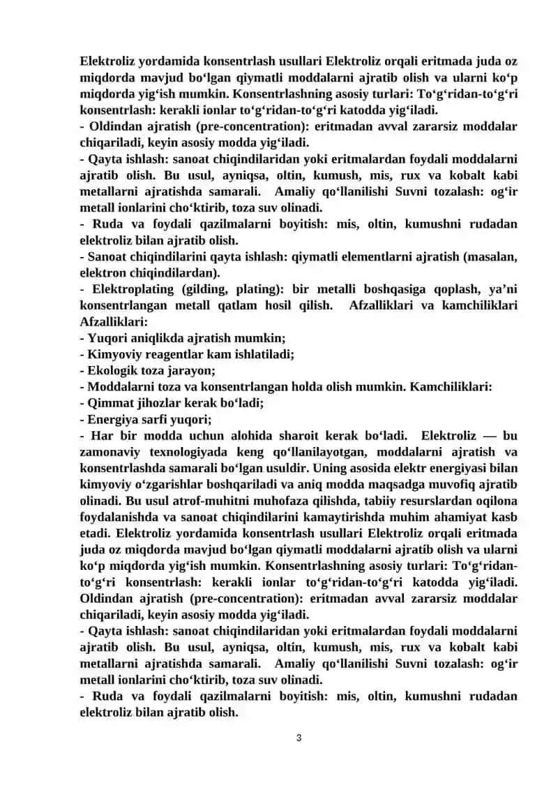 Elektroliz jarayoni 3