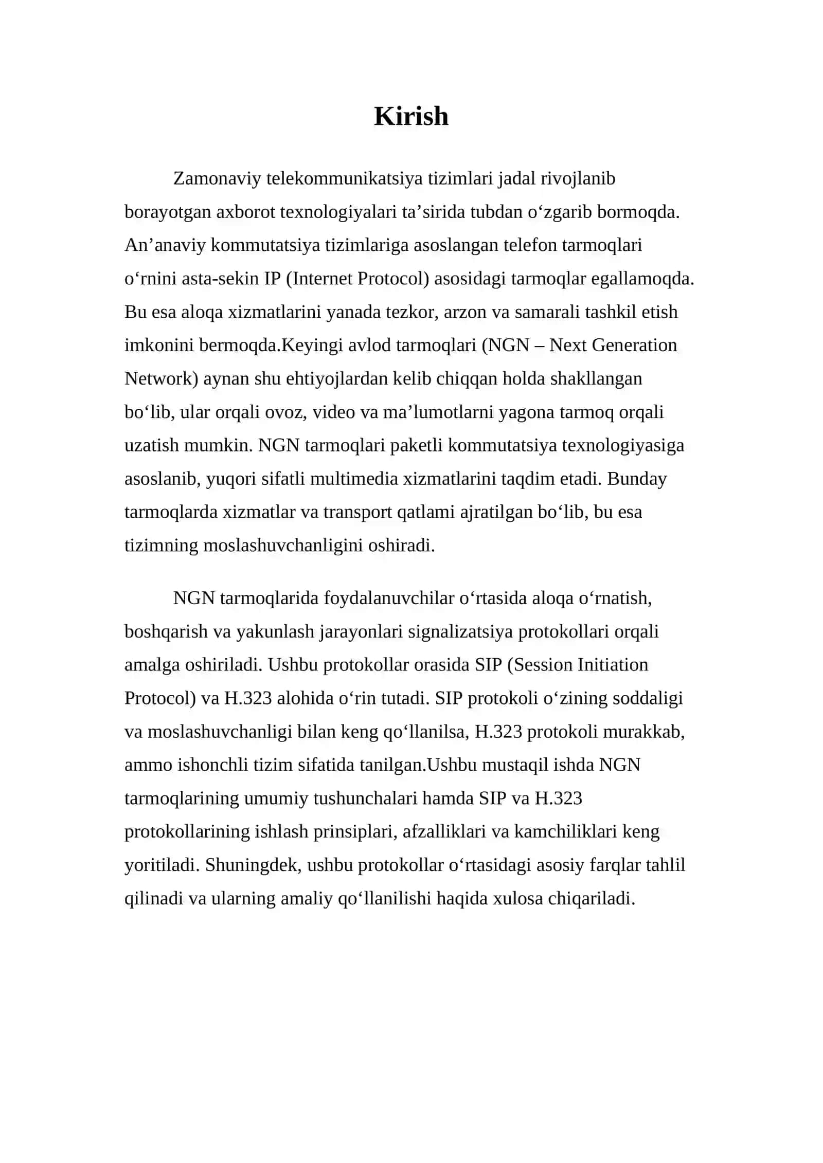 SIP, SIP-T, H.323 protokollari 3