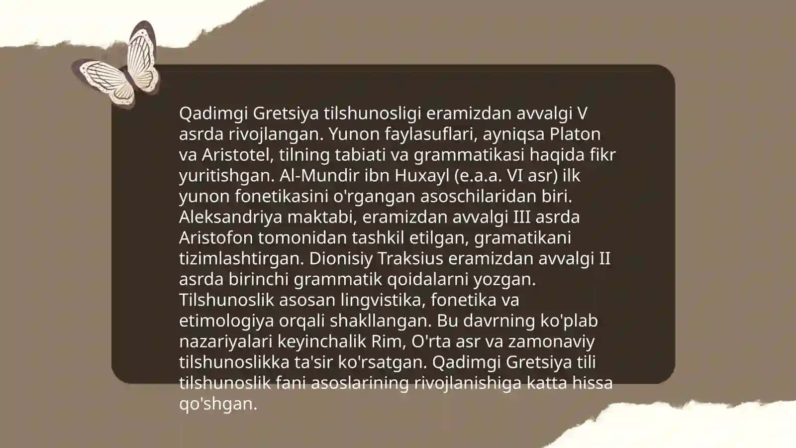 Qadimgi Gretsiya Tilshunoslikdan 3